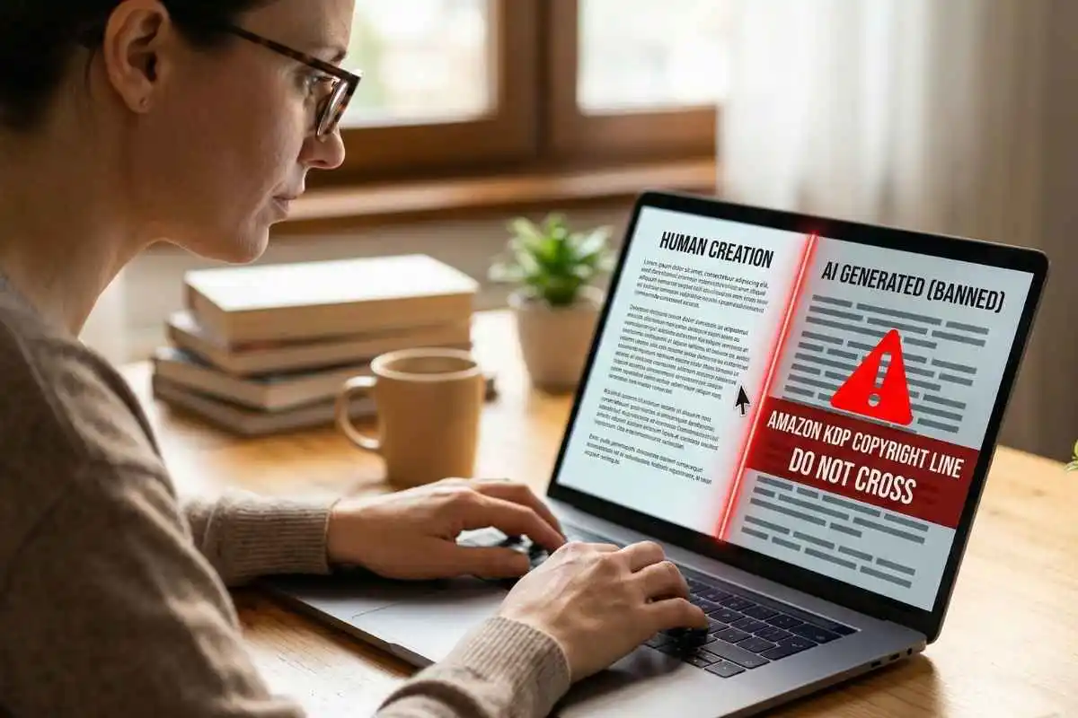 Writing a book with AI the copyright line you absolutely cannot cross on Amazon