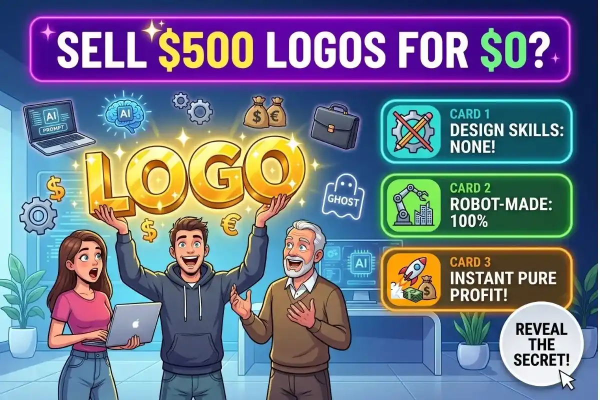The 2026 Ghost Agency Sell $500 logos designed 100% by AI.
