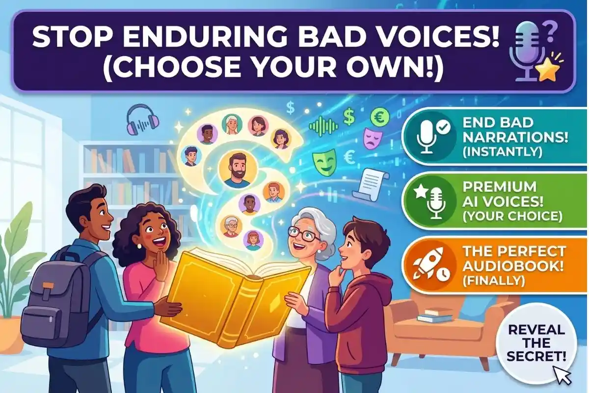 Dynamic Narrators Make readers pay extra to choose the audiobook voice.