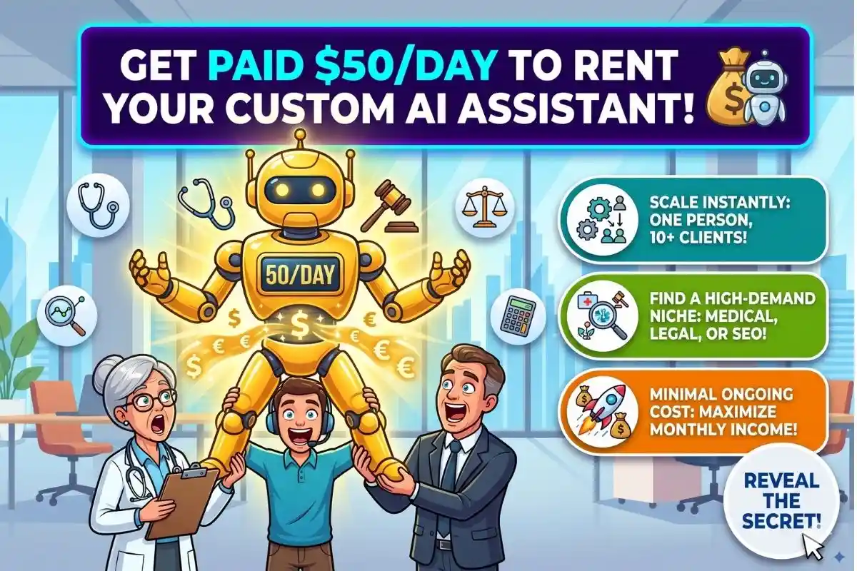 Rent your AI Assistant Let other businesses use your custom bot for $50day.