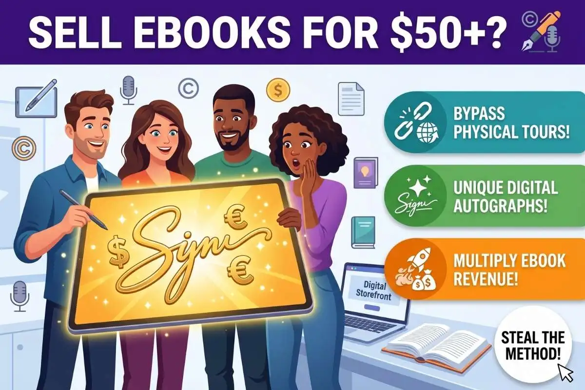 Sell Personalized Digital Autographs: Charge $50 for unique 2026 eBooks directly to true fans